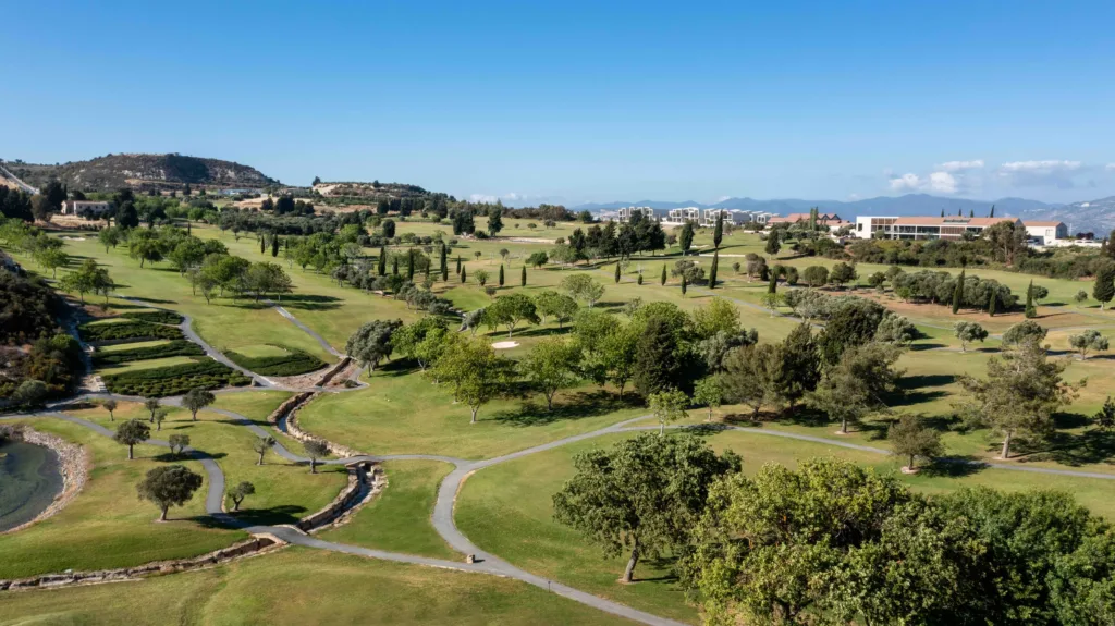The Minthis golf course rolling across the hills
