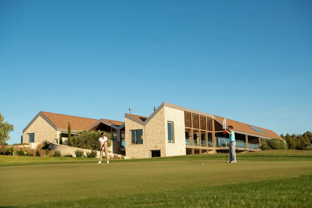 The Minthis clubhouse seen from the golf course