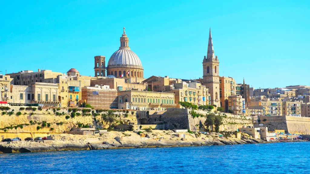 The city of Valletta, capital of Malta.