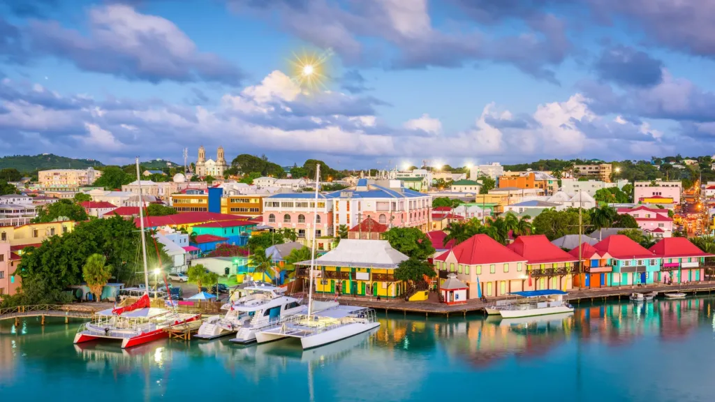 Bờ biển Antigua and Barbuda nhìn từ trên cao