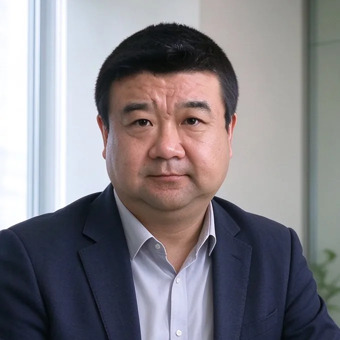 Chân dung ông Tony Xiaoming Ban, mặc vest xanh đậm và sơ mi xanh nhạt